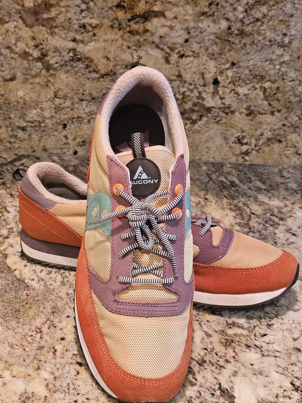 Saucony Men's Jazz Multicolor Orange Purple Teal Athletic Sneakers